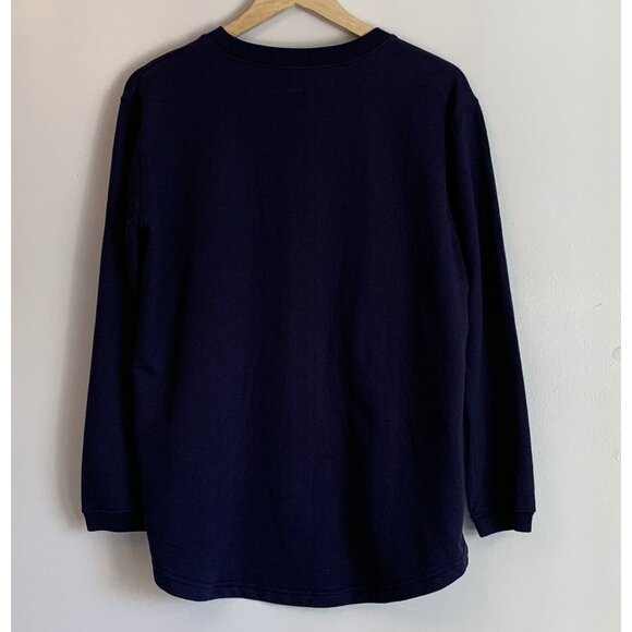 M&C Sportswear Medium Blue Christmas Holiday Puppy Dog Sweatshirt Festive - Picture 7 of 8